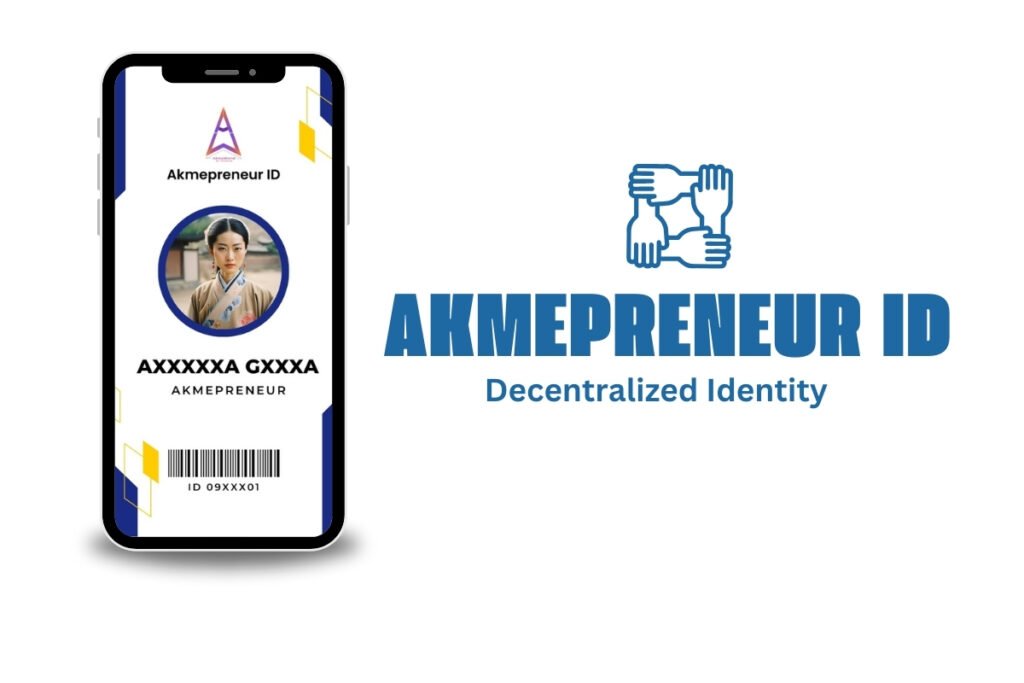 Akmepreneur ID logo showing a digital ID on a smartphone, representing decentralized identity solutions.