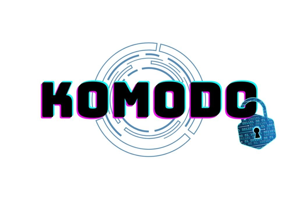 KOMODO logo with circular design and lock icon, representing cybersecurity and data protection.